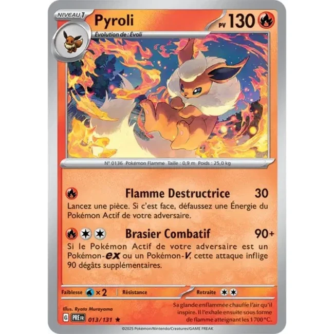 Carte Pokémon Pyroli 13/131 - EV8.5 Evolutions Prismatiques