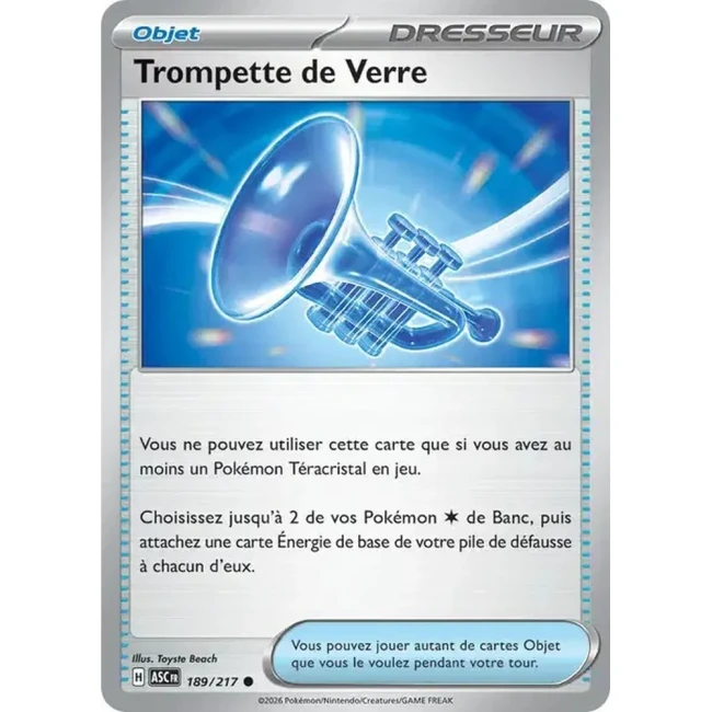 Carte Pokémon Trompette de Verre 189/217 - ME02.5 Héros Transcendants