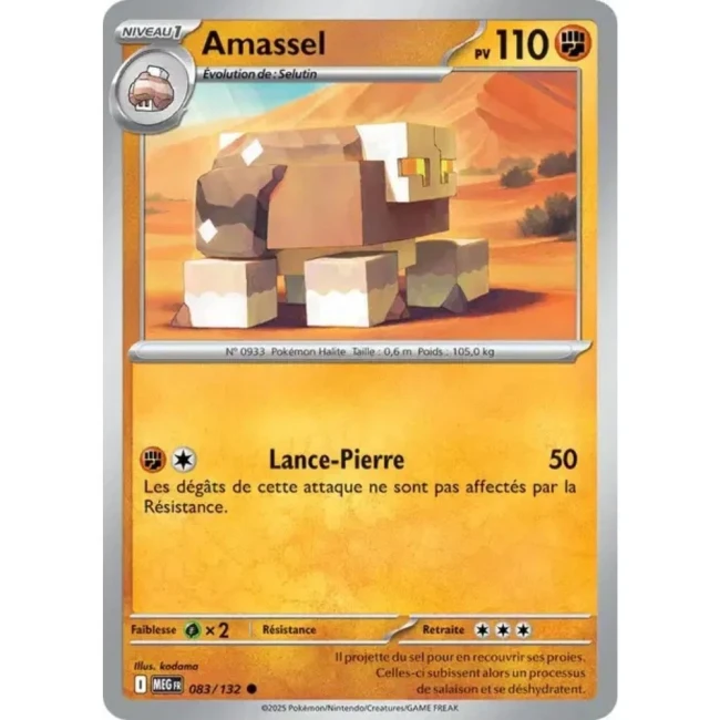 Carte Pokémon Amassel 83/132 - ME1 Méga évolution