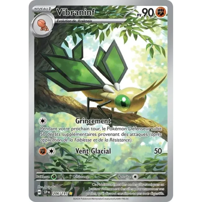 Carte Pokémon Vibraninf 206/191 - EV8 Étincelles Déferlantes