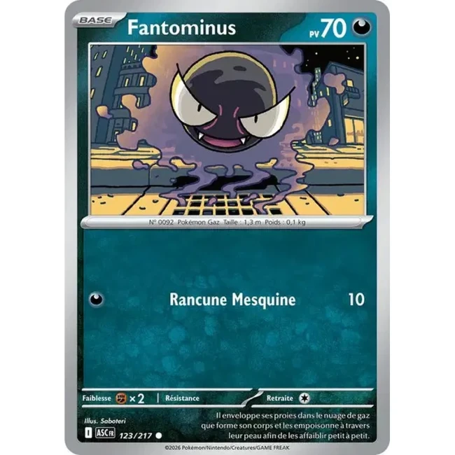 Carte Pokémon Fantominus 123/217 - ME02.5 Héros Transcendants