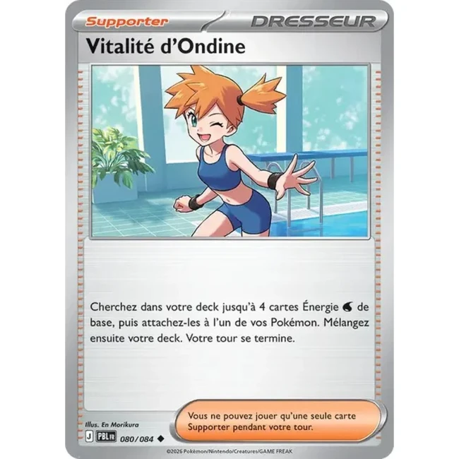 Carte Pokémon Vitalité d'Ondine 80/084 - ME05 Nuit Noire