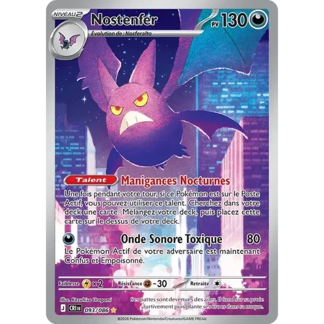 Carte Pokémon Nostenfer 93/086 - ME04 Chaos Ascendant