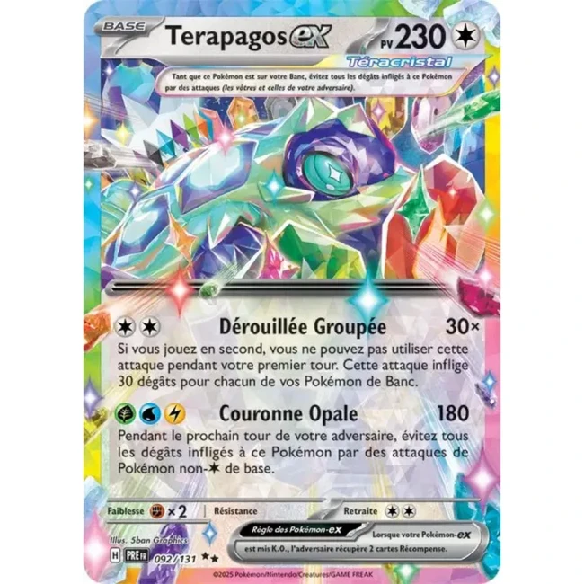 Carte Pokémon Terapagos ex 92/131 - EV8.5 Evolutions Prismatiques