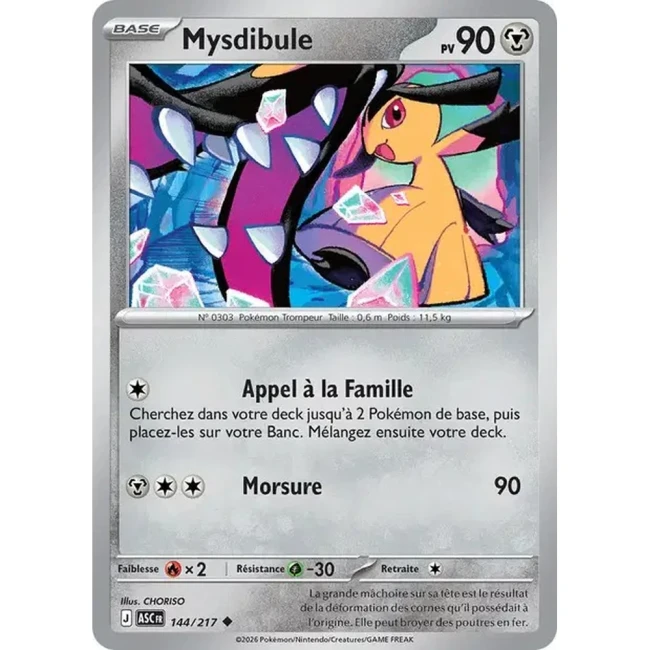 Carte Pokémon Mysdibule 144/217 - ME02.5 Héros Transcendants