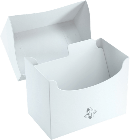 Boîte de deck horizontale Gamegenic Side Holder 80+ blanche ouverte