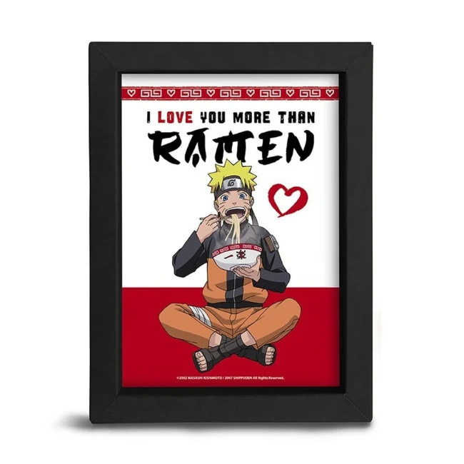 NARUTO SHIPPUDEN - Cadre Kraft - "I LOVE YOU MORE THAN RAMEN"