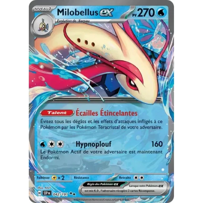 Carte Pokémon Milobellus ex 42/191 - EV8 Étincelles Déferlantes