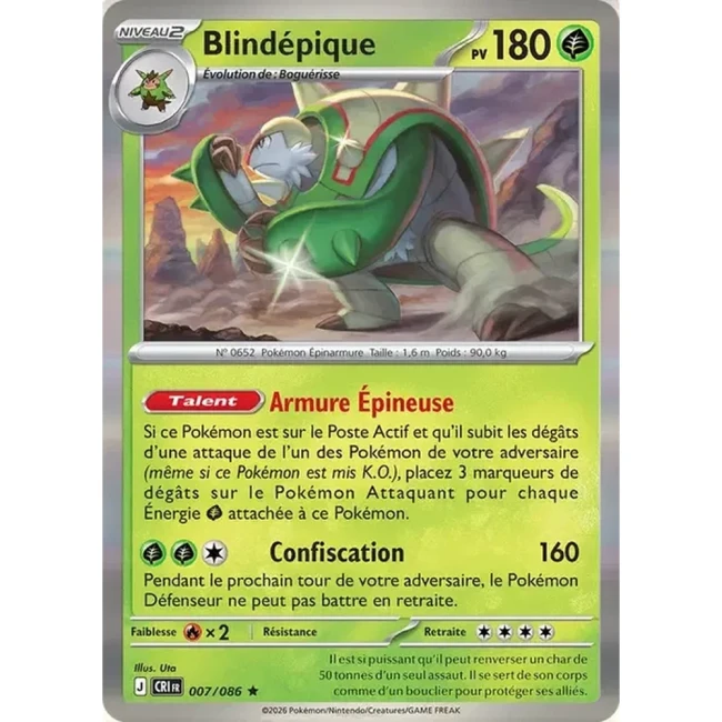 Carte Pokémon Blindépique 7/086 - ME04 Chaos Ascendant