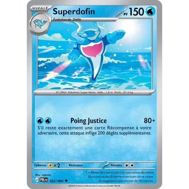Carte Pokémon Superdofin 22/084 - ME05 Nuit Noire