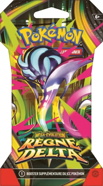 Booster sous blister Pokémon ME06 Règne Delta FR, illustration Méga-Sepiatroce