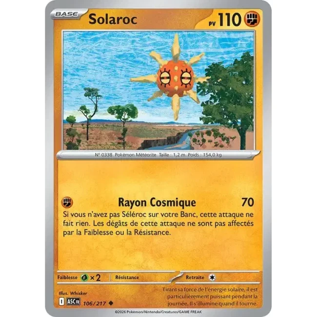 Carte Pokémon Solaroc 106/217 - ME02.5 Héros Transcendants