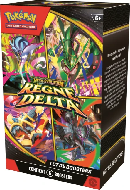 Lot de 6 boosters Pokémon ME06 Règne Delta FR, autre angle