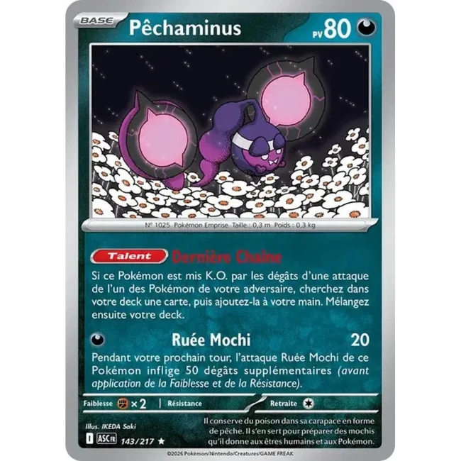 Carte Pokémon Pêchaminus 143/217 - ME02.5 Héros Transcendants
