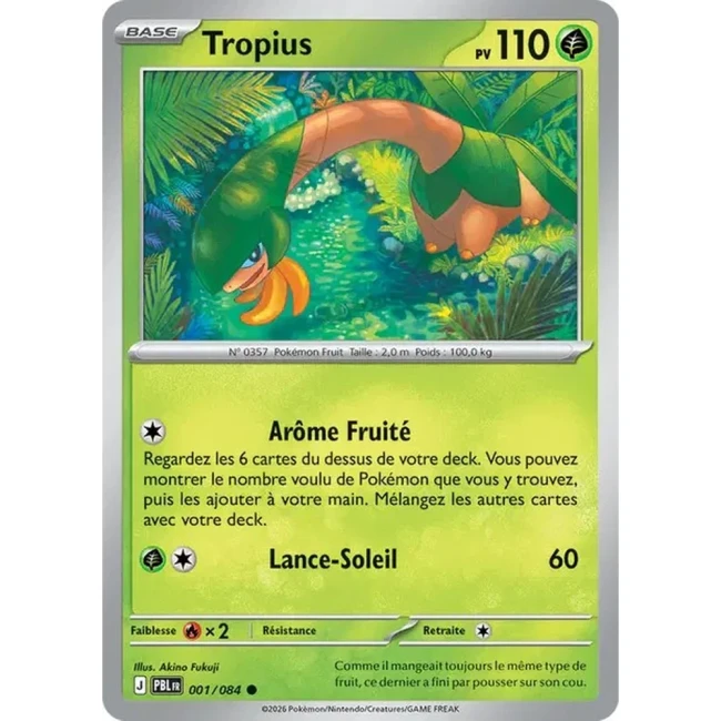Carte Pokémon Tropius 1/084 - ME05 Nuit Noire
