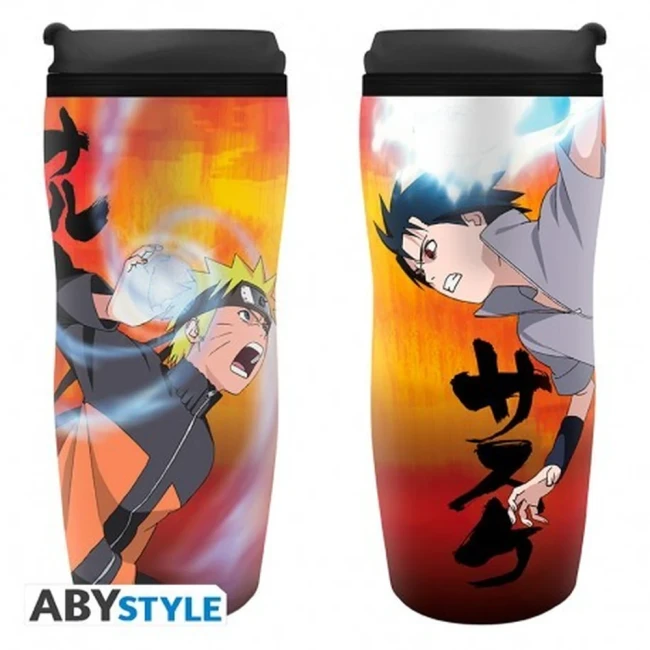NARUTO SHIPPUDEN - Mug de voyage Naruto Vs Sasuke