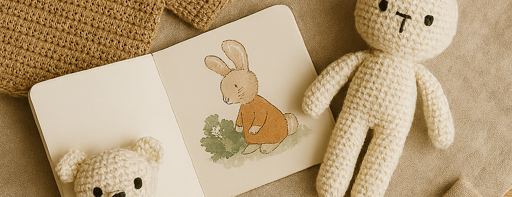 Matériel DIY pour crochet et couture : pelotes de laine, crochet, créations artisanales et carnet d’inspiration