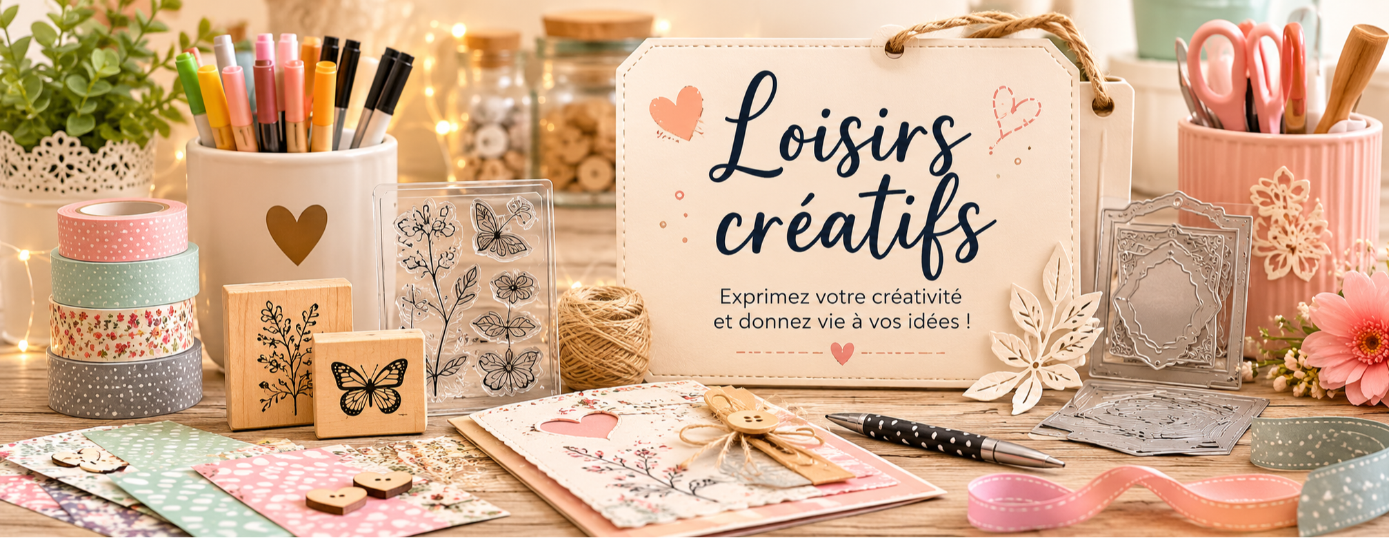 Balise ALT : Loisirs créatifs – tampons, matrices de découpe et rubans adhésifs