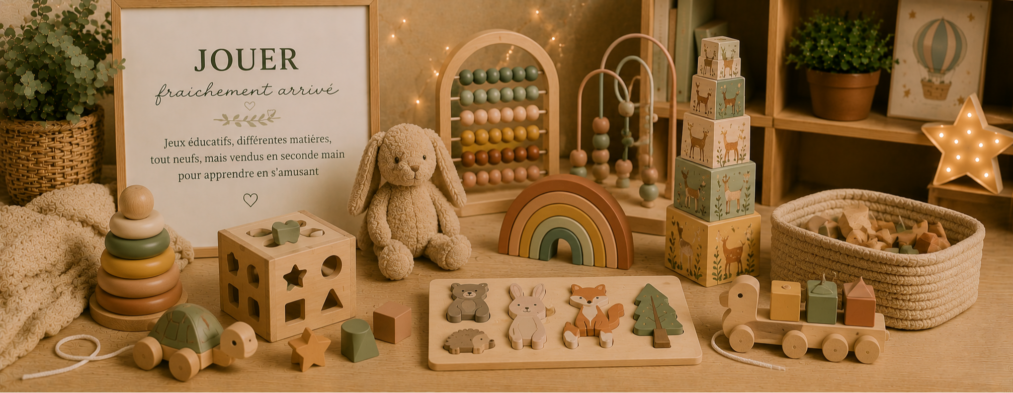 Cartes cadeaux bébé et enfant dans une ambiance naturelle et chaleureuse pour offrir en toute liberté