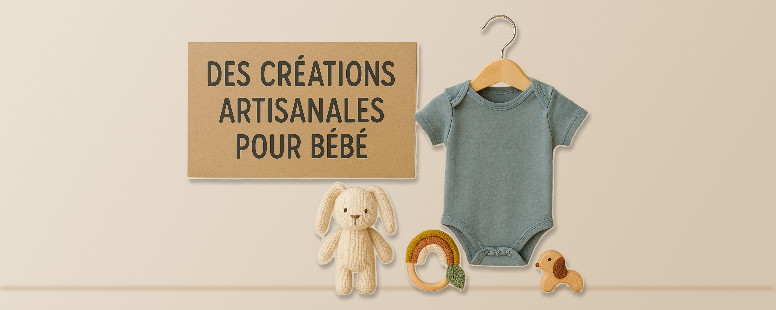 Créations artisanales Bouille de Laine : doudous au crochet, sacs brodés, jouets éducatifs et accessoires bébé pour enfants de 0 à 5 ans