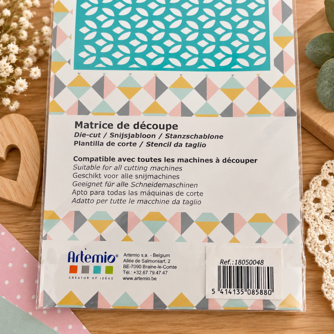 Dos de la matrice Artemio avec référence 18050048 et compatibilité machines