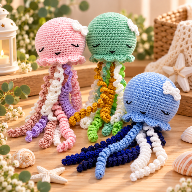 👉 Tutoriel Crochet Créatif – La Pieuvre Amigurumi câline