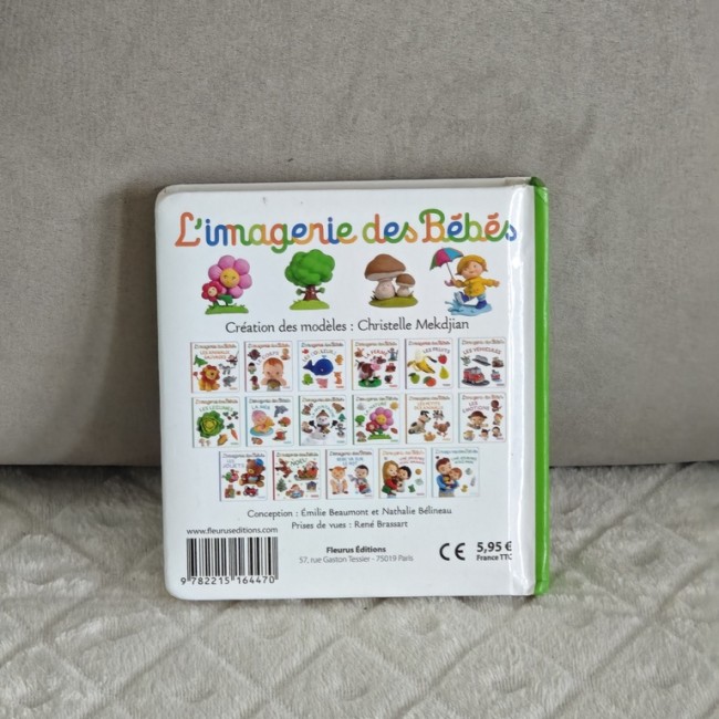 Dos du livre L’imagerie des Bébés La Nature, collection Fleurus, état très bien conservé