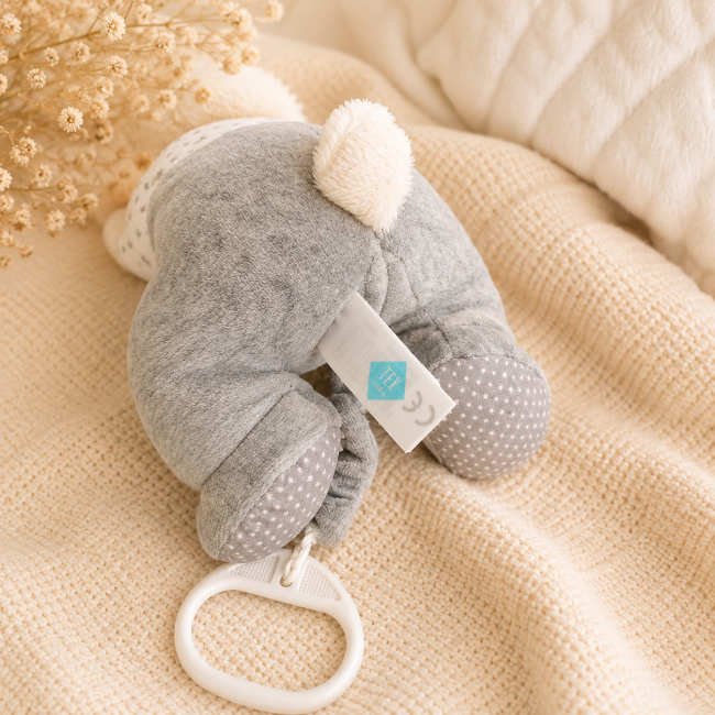Doudou musical ours vue arrière