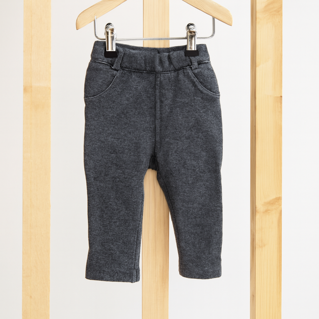 Pantalon bébé gris foncé 9 mois KIABI Eco-Conception avec poches avant et ceinture élastique