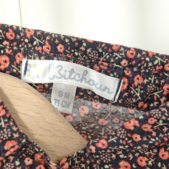 Étiquette Kitchoun indiquant taille 9 mois et 71 cm