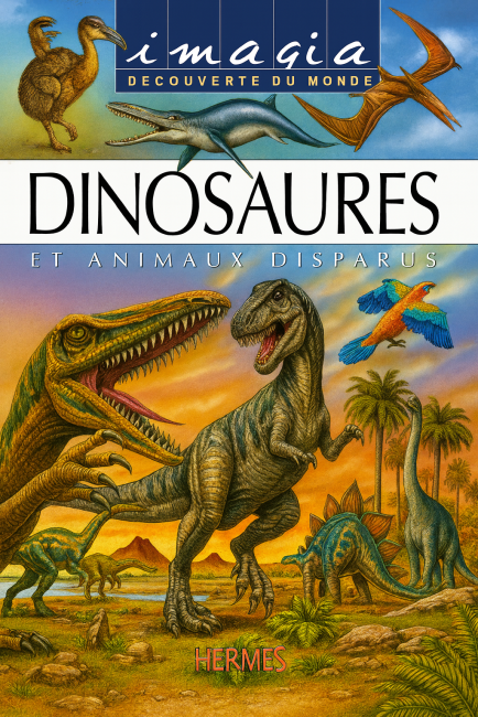 Livre jeunesse illustré sur les dinosaures et animaux disparus – Imagia Fleurus – Occasion Couverture du livre