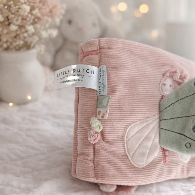Livre d’éveil Little Dutch seconde main avec papillon rose et vert