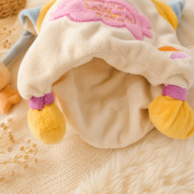 Intérieur de la marionnette vache Doudou et Compagnie avec ouverture pour la main