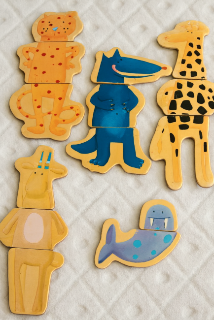  Jouet Magnetic's Duecci avec animaux aimantés assemblés – 24 pièces – dès 1 an