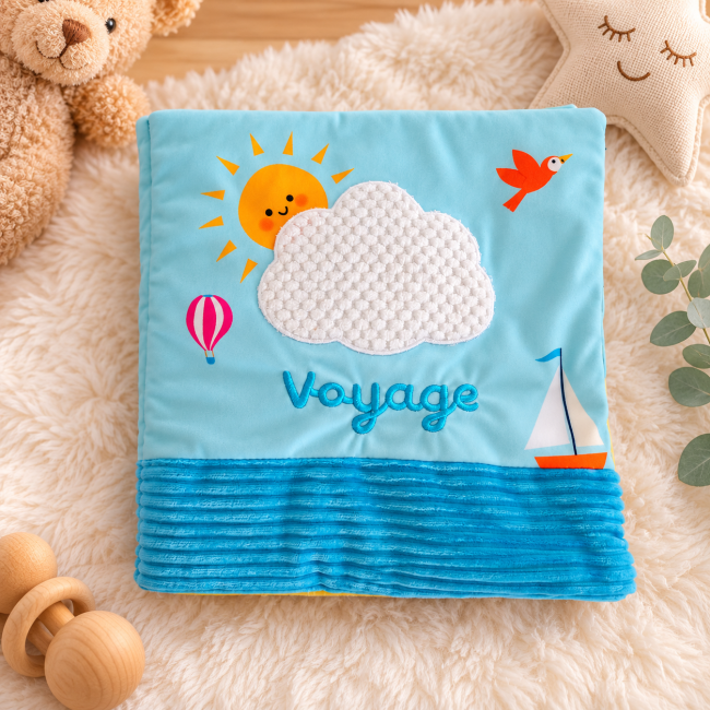 Livre d'éveil en tissu Voyage pour bébé dès la naissance