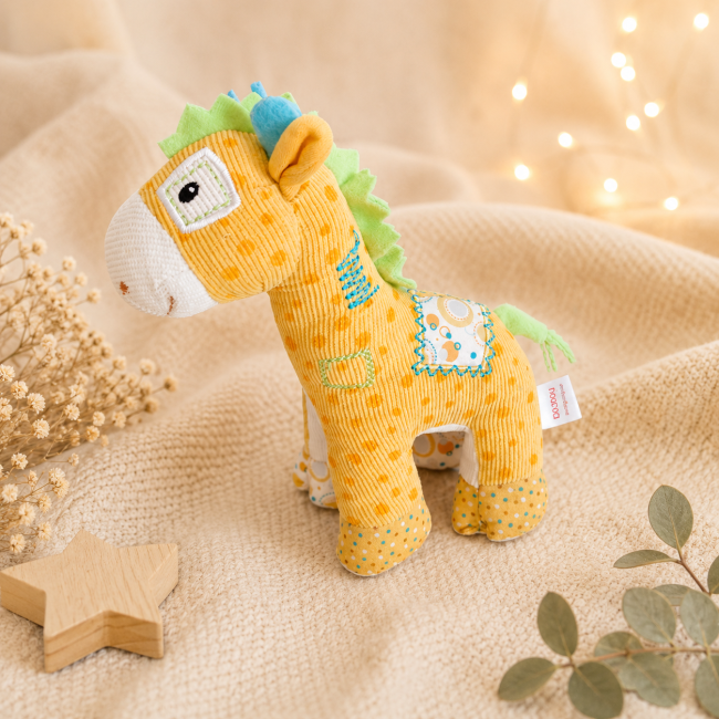 Peluche cheval GUND Baby de seconde main vue de profil