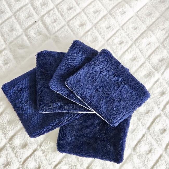 Lingettes démaquillantes lavables en fibre de bambou marine douce et absorbante