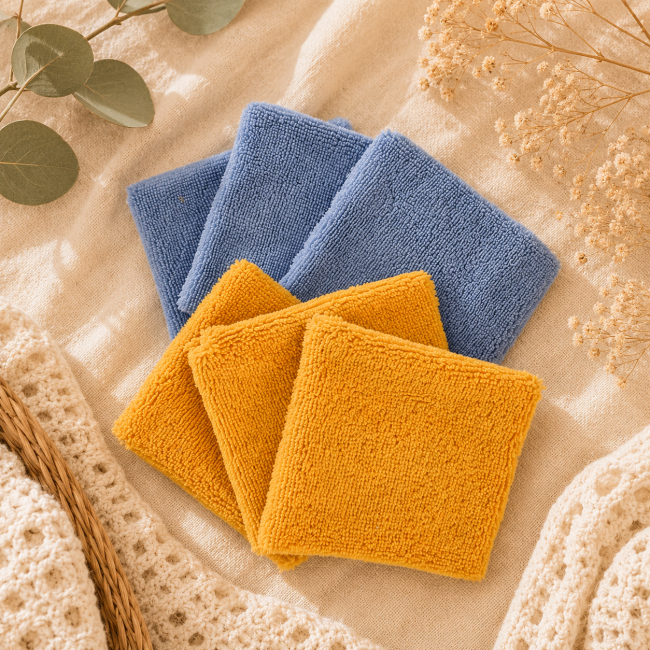 Lingettes démaquillantes lavables en fibre de bambou douce 