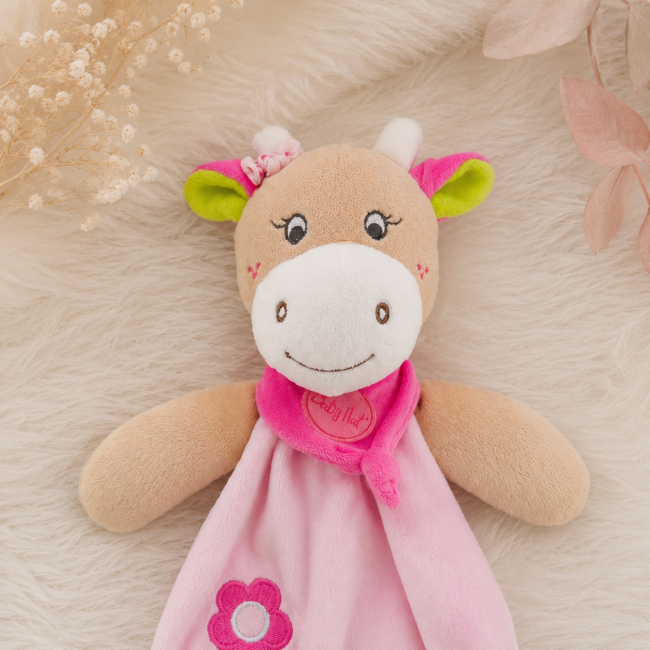 Doudou vache tout doux pour bébé dès la naissance
