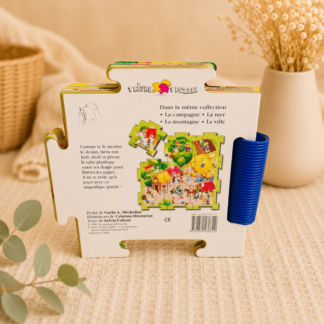 Dos du livre puzzle La campagne Dos du livre puzzle La campagne de seconde main avec présentation de la collection