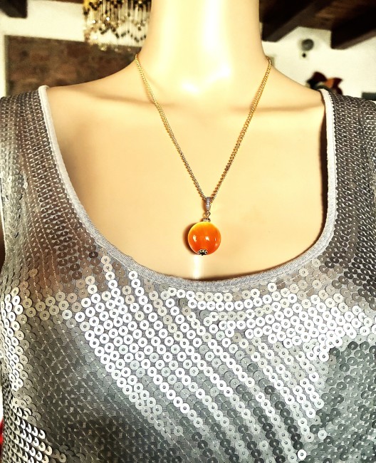 Merveilleuse AMBRE, bijou élégant, tendance, moderne, collier, bracelet, boucles d'oreilles en AMBRE de la Baltique Ambre marbré jaune/orange et ambre jaune collier 50 cm grosse perle ronde bijou homme femme. collier femme, collier ambre, bijoux ambre, bracelet ambre, boucles d'oreilles ambre, Ambre bijoux marie c