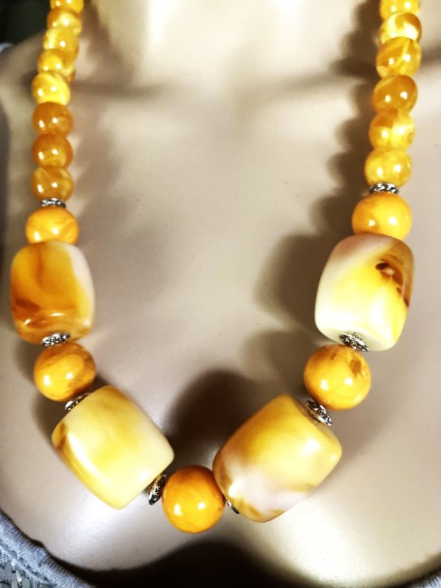 Ambre jaune miel superbe collier/sautoir 63 cm base très grosses perles 25/20mm et perles de 12mm  bijou femme, bracelet ambre, boucles d'oreilles ambre, bijou ambre, collier femme, ambre bijoux marie c