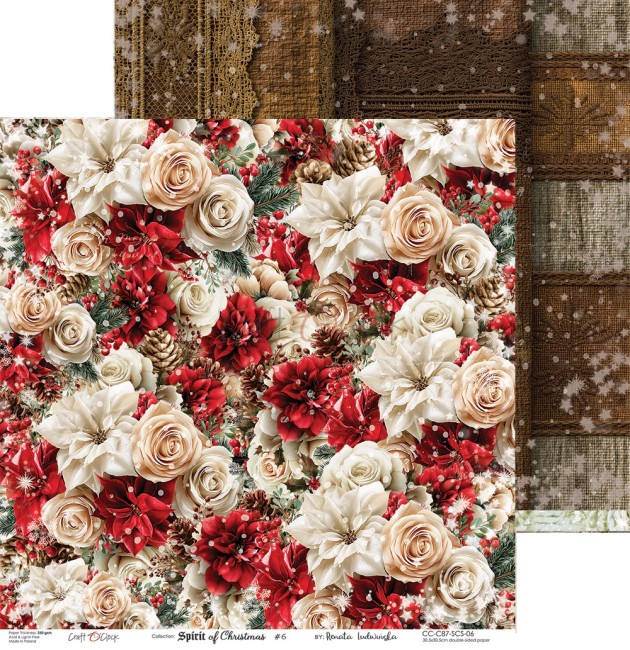 Papier scrapbooking Spirit of Christmas 30,5x30,5 cm Craft o Clock - planche 6