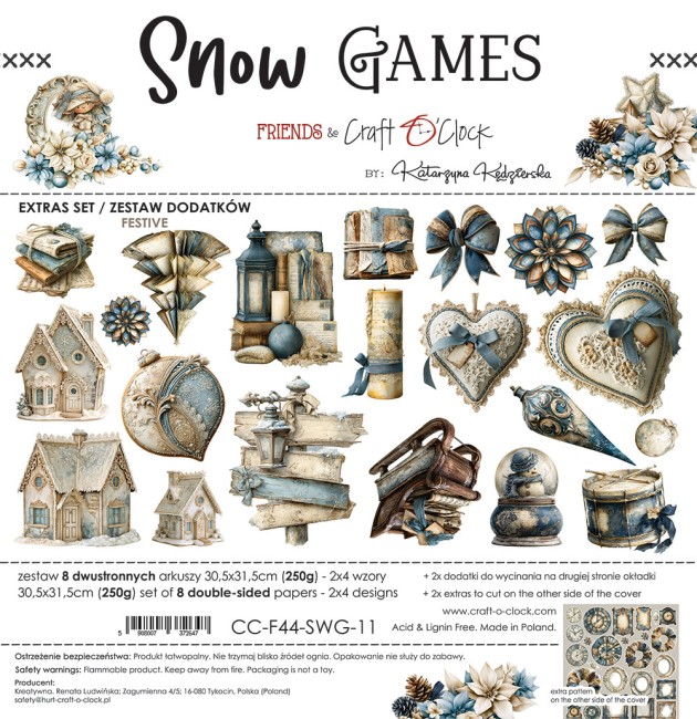 Découpes scrapbooking Snow Games Mix Craft o Clock - planche 1