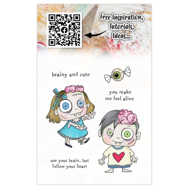 Tampon transparent A7 Aall and Create Witchlets & Weirdlings Brainy and Cute - planche 1