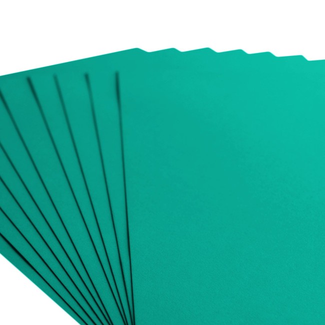 Florence • Cardstock lisse A4 Spa 060 — les 10 feuilles Éventail de feuilles de cardstock lisse Florence A4 Spa 060