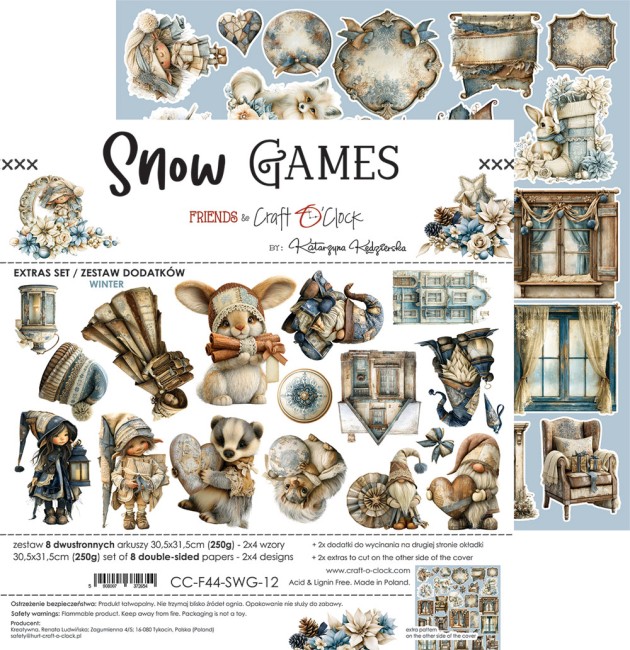 Découpes scrapbooking Snow Games Winter Craft o Clock - planche 5
