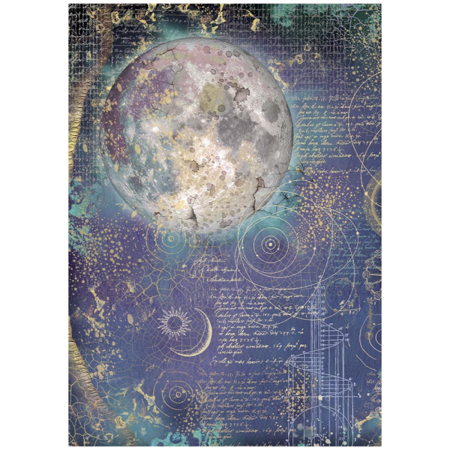 Papier de riz A4 Cosmos moon Stamperia