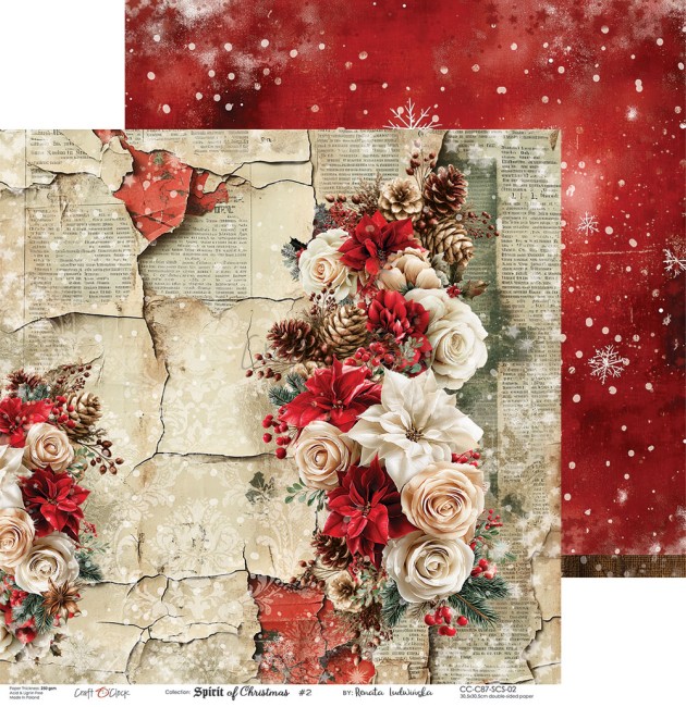 Papier scrapbooking Spirit of Christmas 30,5x30,5 cm Craft o Clock - planche 2