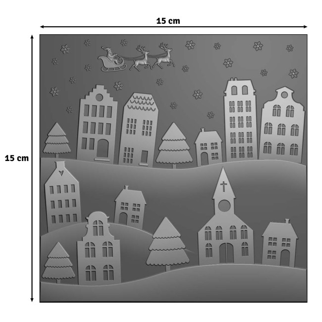 Vaessen Creative 3D Classeur de Gaufrage Paysage Enneigé 15x15cm 3625-0605 vue 3